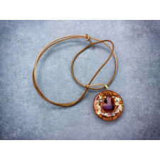  Achát talizmán műgyanta nyaklánc nyaklánc