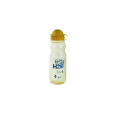 Acor AWB2703 műanyag kulacs, 600 ml, csavaros, védőkupakkal, átlátszó-sárga kulacs, kulacstartó