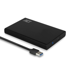 Act AC1215 2,5" USB 3.2 Külső HDD/SSD ház - Fekete (AC1215) asztali számítógép kellék