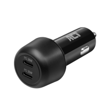 Act AC2200 2-port USB-C Fast Car Charger 45W with Power Delivery Black mobiltelefon kellék