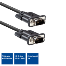 Act AC3513 VGA cable male - male 3m Black kábel és adapter