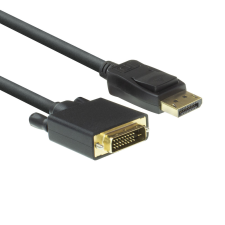 Act AC7505 DisplayPort apa - DVI-D apa Adapterkábel - Fekete (1,8m) kábel és adapter