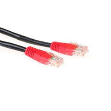 Act ACT CAT5e U-UTP Patch Cable 5m Black/Red kábel és adapter