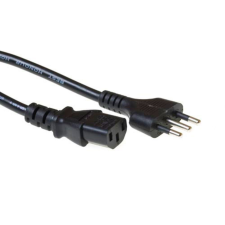 Act AK5446 Powercord Italian plug - C13 1,8m Black kábel és adapter