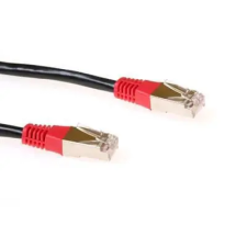 Act CAT5e F-UTP Patch Cable 5m Black/Red IB5105 kábel és adapter
