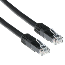 Act CAT6 U-UTP Patch Cable 0,5m Black IB9900 kábel és adapter