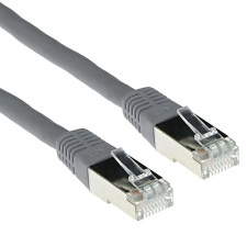 Act CAT6A S-FTP Patch Cable 1m Grey IB4001 kábel és adapter