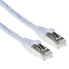 Act CAT6A S-FTP Patch Cable 1m White FB6401 kábel és adapter