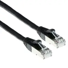 Act CAT6A S-FTP Patch Cable 5m Black  FB7905 kábel és adapter