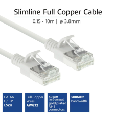Act cat6a u-ftp patch cable 0,15m white dc6930 kábel és adapter