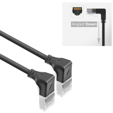 Act CAT6A U-FTP Patch Cable 0,25m Black DA5952 kábel és adapter