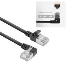 Act CAT6A U-FTP Patch Cable 0,5m Black DA1900 kábel és adapter