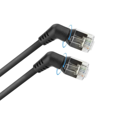 Act CAT6A U-FTP Patch Cable 10m Black DD1910 kábel és adapter