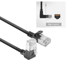 Act CAT6A U-FTP Patch Cable 2m Black DA4902 kábel és adapter