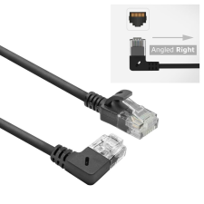 Act CAT6A U-UTP Patch Cable 0,15m Black DC2930 kábel és adapter