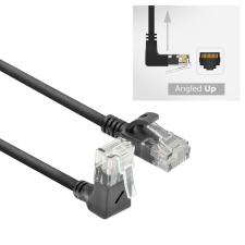 Act CAT6A U-UTP Patch Cable 0,15m Black DC4930 kábel és adapter