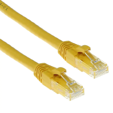 Act CAT6A U-UTP Patch Cable 0,25m Yellow  IB2852 kábel és adapter