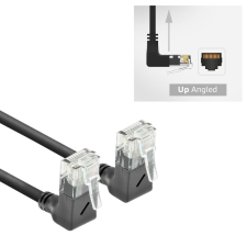 Act CAT6A U-UTP Patch Cable 5m Black DD6905 kábel és adapter