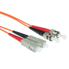 Act LSZH Multimode 50/125 OM2 fiber cable duplex with SC and ST connectors 3m Orange RL2503
