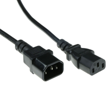 Act Powercord C13 - C14 1,2m Black AK5120 kábel és adapter
