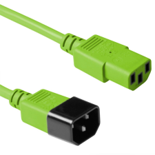Act Powercord C13 - C14 1,2m Green AK5113 kábel és adapter