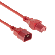 Act Powercord C14 - C15 1,2m Red AK5304 kábel és adapter