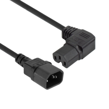 Act Powercord C14 - C15 (angled right) 0,6m Black  AK5355 kábel és adapter