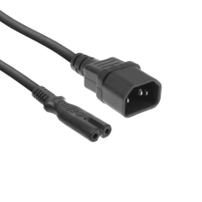 Act Powercord C14 - C7 0,2m Black AK5248 kábel és adapter