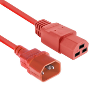 Act Powercord C14 male- C21 famale 2m Red AK5377 kábel és adapter