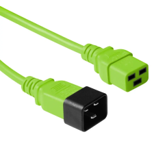 Act Powercord C19 - C20 0,6m Green  AK5096 kábel és adapter