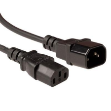 Act Powercord LSZH C13 - C14 1,2m Black AK5214 kábel és adapter