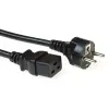 Act Powercord mains connector Schuko CEE 7/7 male (straight) - C13 IEC 2m Black AK5412