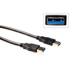 Act USB 3.0 A male to USB A male 2m Black SB3002 kábel és adapter