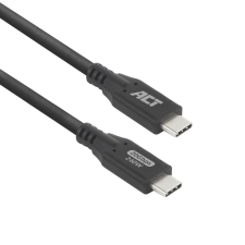 Act USB-C to USB-C cable 0,5m Black AC7420 kábel és adapter