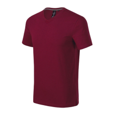  Action V-neck póló férfi garnet L