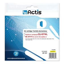 ACTIS (Canon CLI-571Y) Tintapatron Sárga (KC-571Y) nyomtatópatron & toner