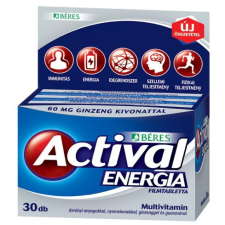 ACTIVAL ENERGIA GINZENG GUARANA filmtabletta 30x vitamin és táplálékkiegészítő