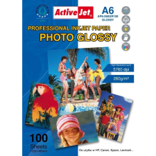 ActiveJet AP6-260GR200 A6 Fotópapír Fényes (200 db/csomag) (AP6-260GR200) fotópapír