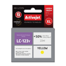 ActiveJet Brother LC123Y/LC121Y 10 ml sárga utángyártott tintapatron nyomtatópatron & toner