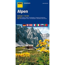 ADAC Alpok térkép ADAC 2013 1:750 000 térkép
