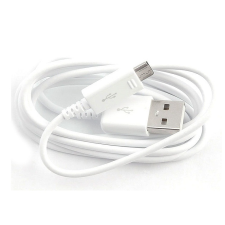  Adat- és töltőkábel, microUSB, Samsung, fehér, gyári (RRSAM-0651) kábel és adapter