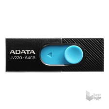 ADATA 64GB USB2.0 Fekete-Kék (AUV220-64G-RBKBL) Flash Drive pendrive