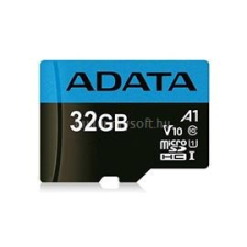 ADATA MicroSDHC Premier 32GB UHS-I A1 CLASS10 memóriakártya + SDHC adapter (AUSDH32GUICL10A1-RA1) memóriakártya