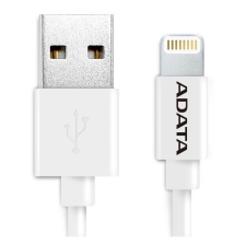 ADATA USB2.0-A apa - Lightning apa Adat- és töltőkábel 1m - Fehér kábel és adapter