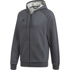 Adidas Core 18 teljes cipzáras kapucnis férfi kapucnis, szürke, S
