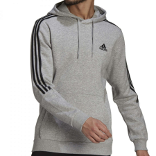 Adidas Essentials vágott 3 csíkos férfi kapucni, szürke, S férfi pulóver, kardigán