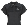 Adidas Rövid ujjú galléros pólók Stadium 3-Stripes Tennis Inspired Jacquard Polo Shirt T-Shirt Fekete EU XS