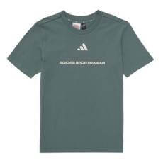 Adidas Rövid ujjú pólók adidas Boys Slogan Single Jersey T-Shirt Kids Zöld 13 / 14 éves