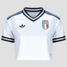 Adidas Rövid ujjú pólók Away Crop Italy Football Jersey Kék EU L