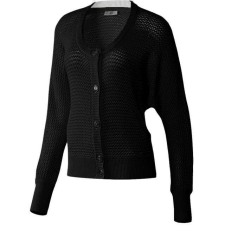 Adidas strukturált női blúz, fekete, 2XS női pulóver, kardigán